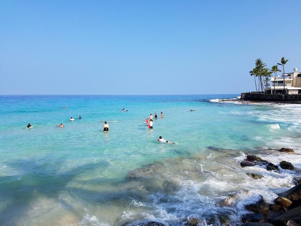 Beach across White Sands Village
