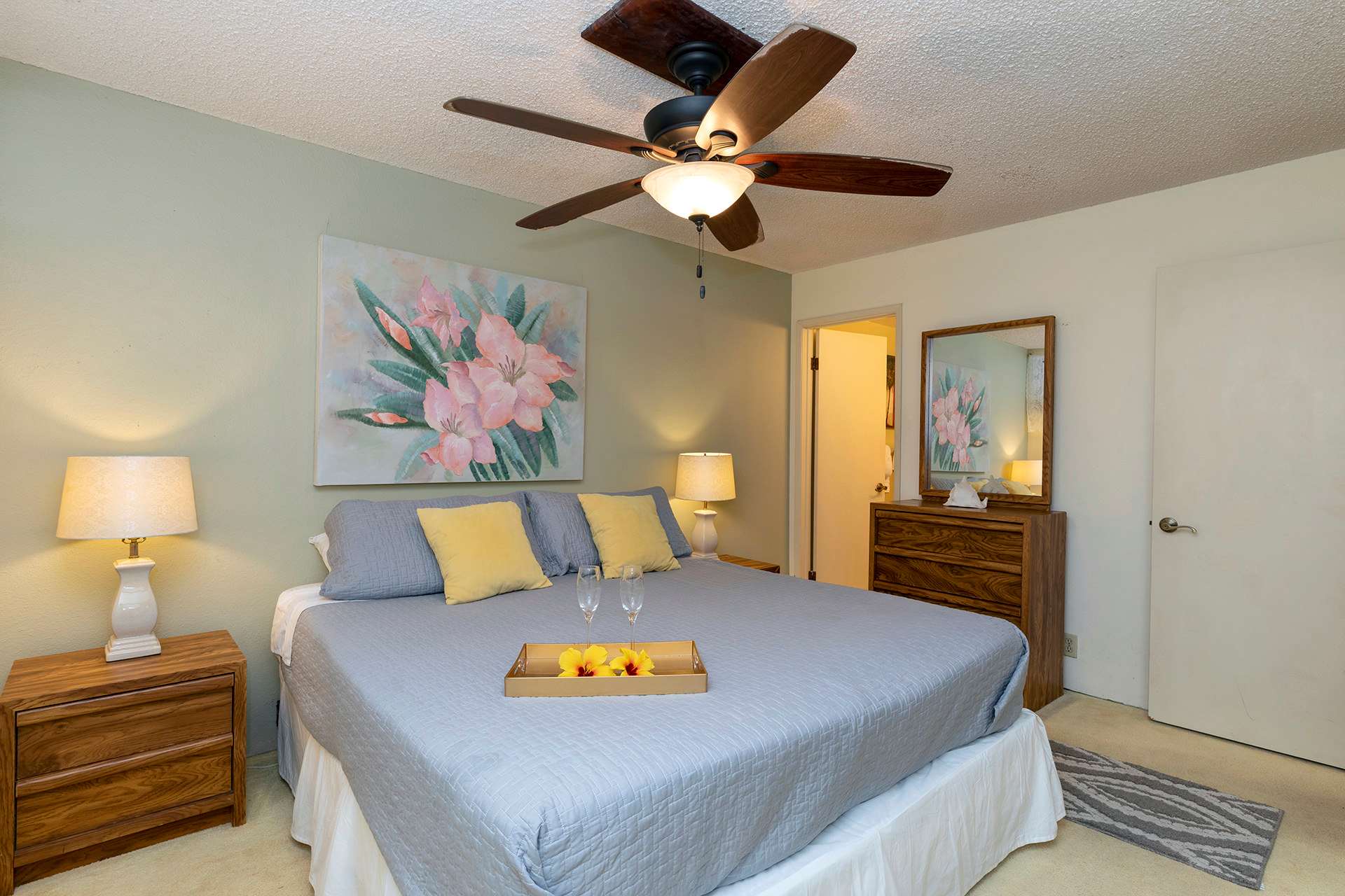 Bedroom 1: Cal King bed