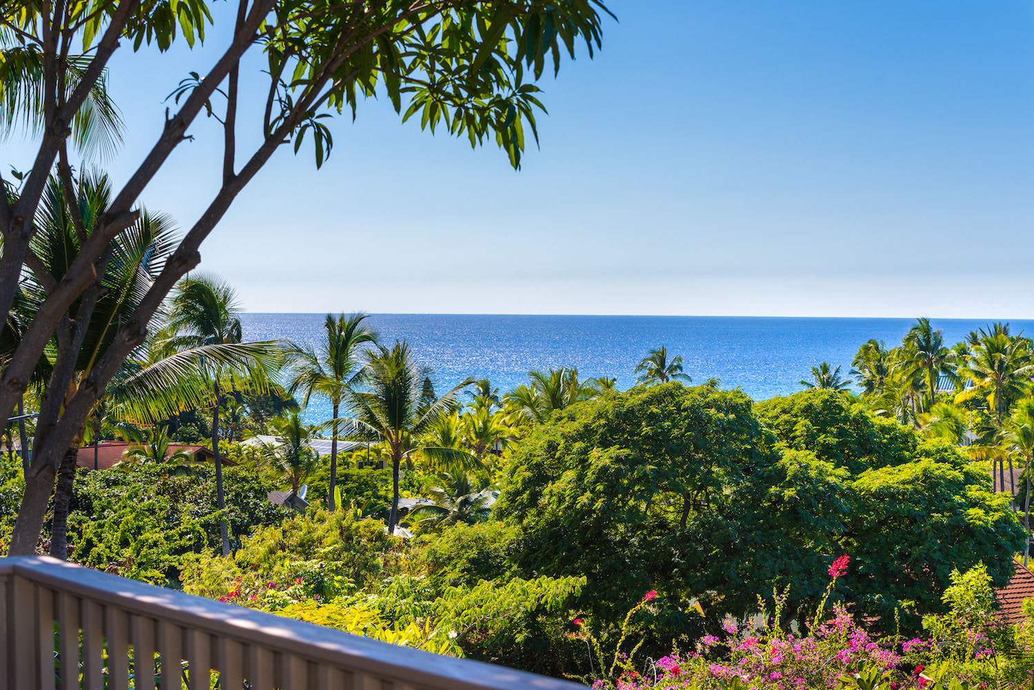 Partial blue ocean views from private lanai