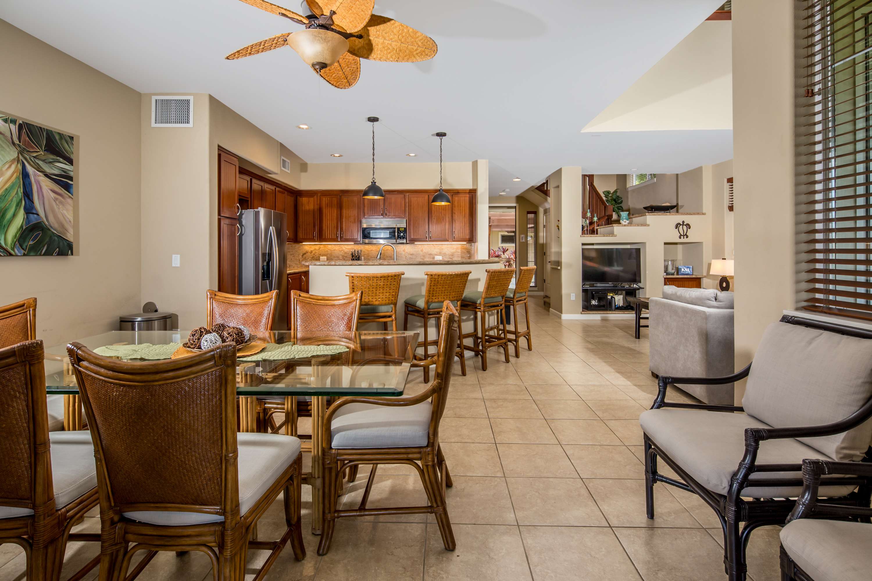 Spacious open concept layout