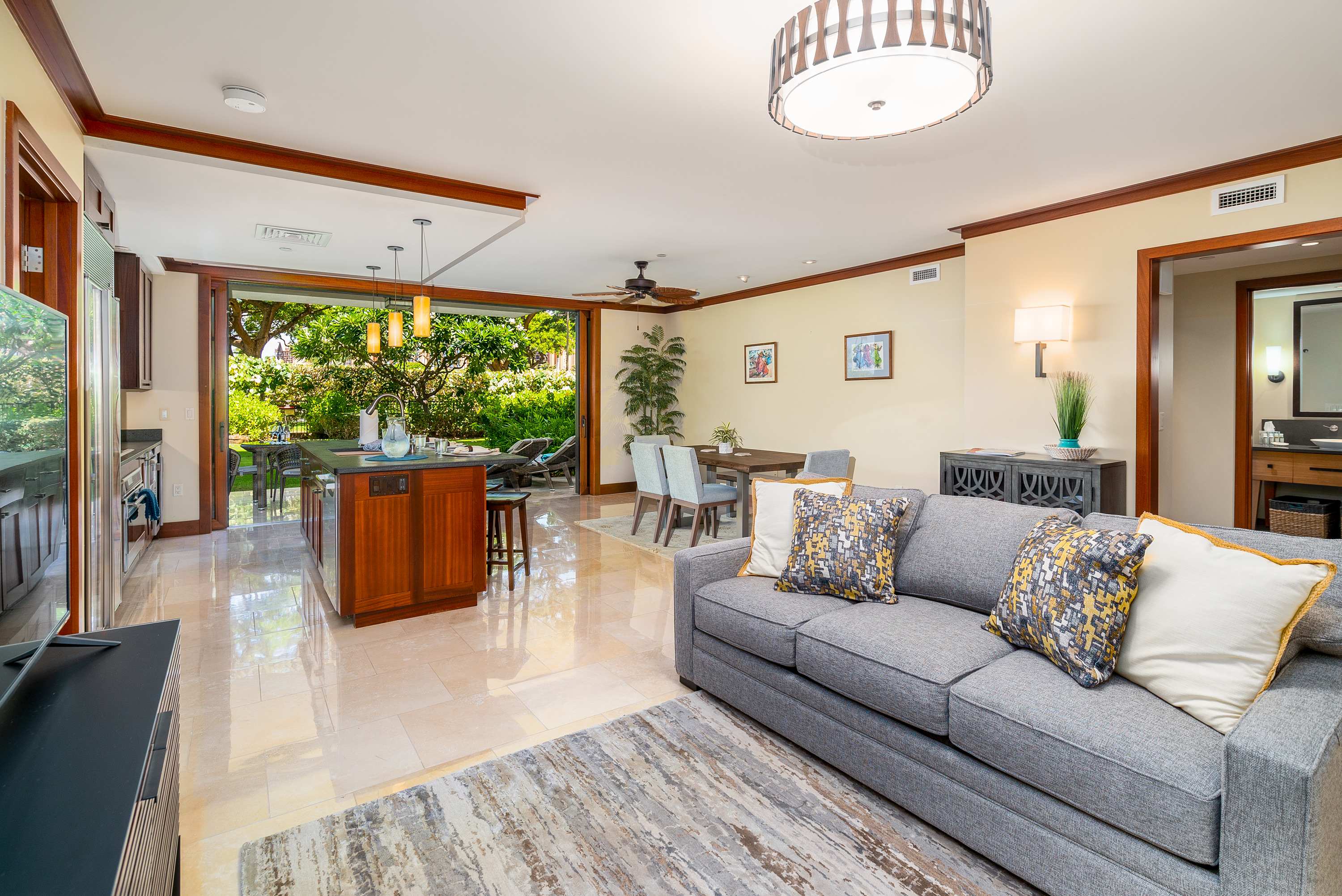 Sleeper sofa in the living room