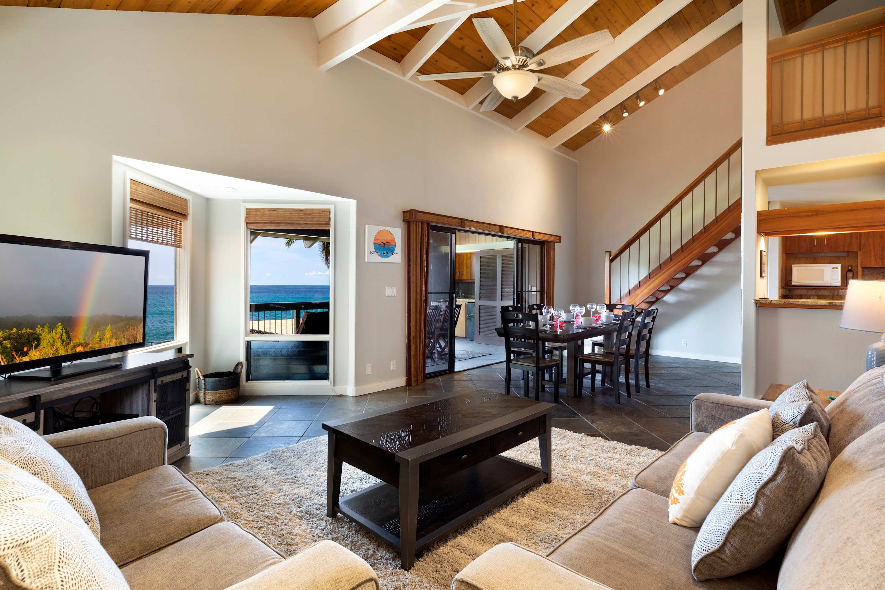 Living room with natural lighting