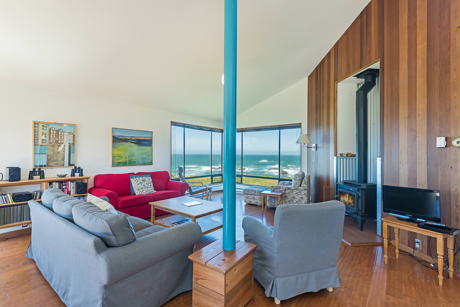 Living room with ocean view