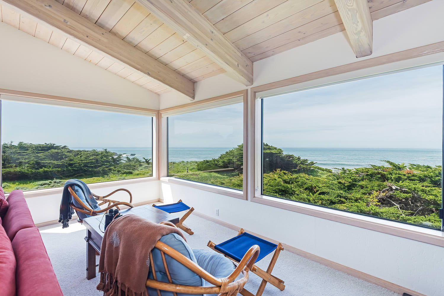 Living room with ocean view