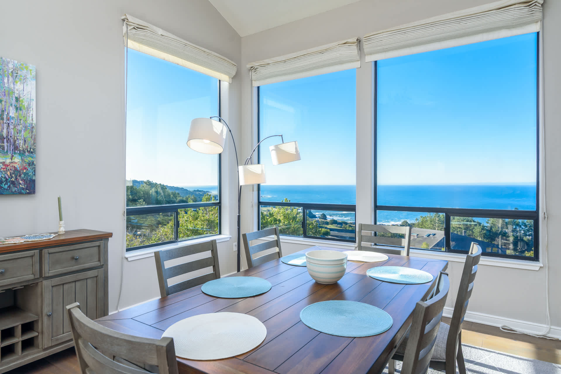 Dining table with seating for 6 