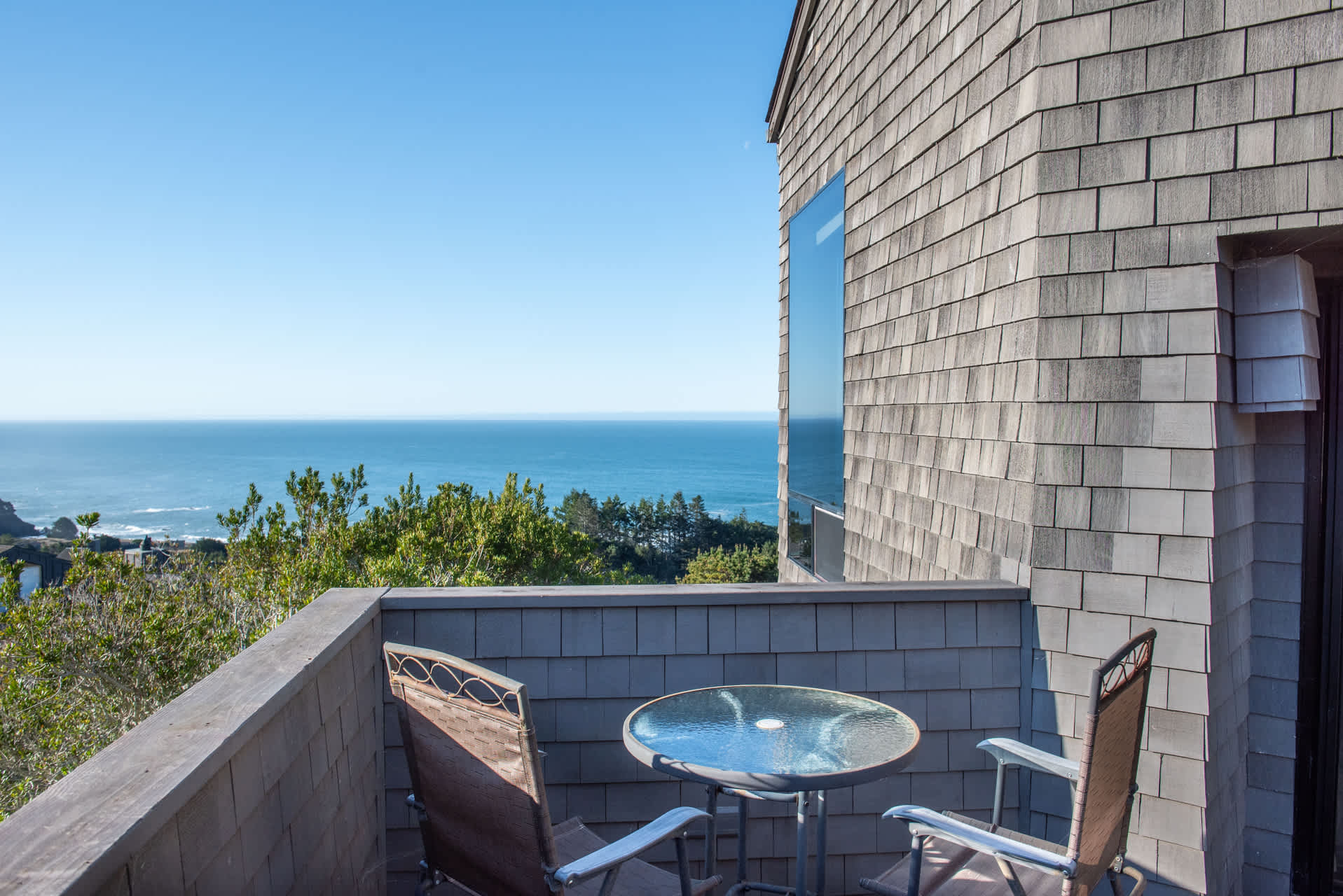 Breathe in the ocean air from the private deck 