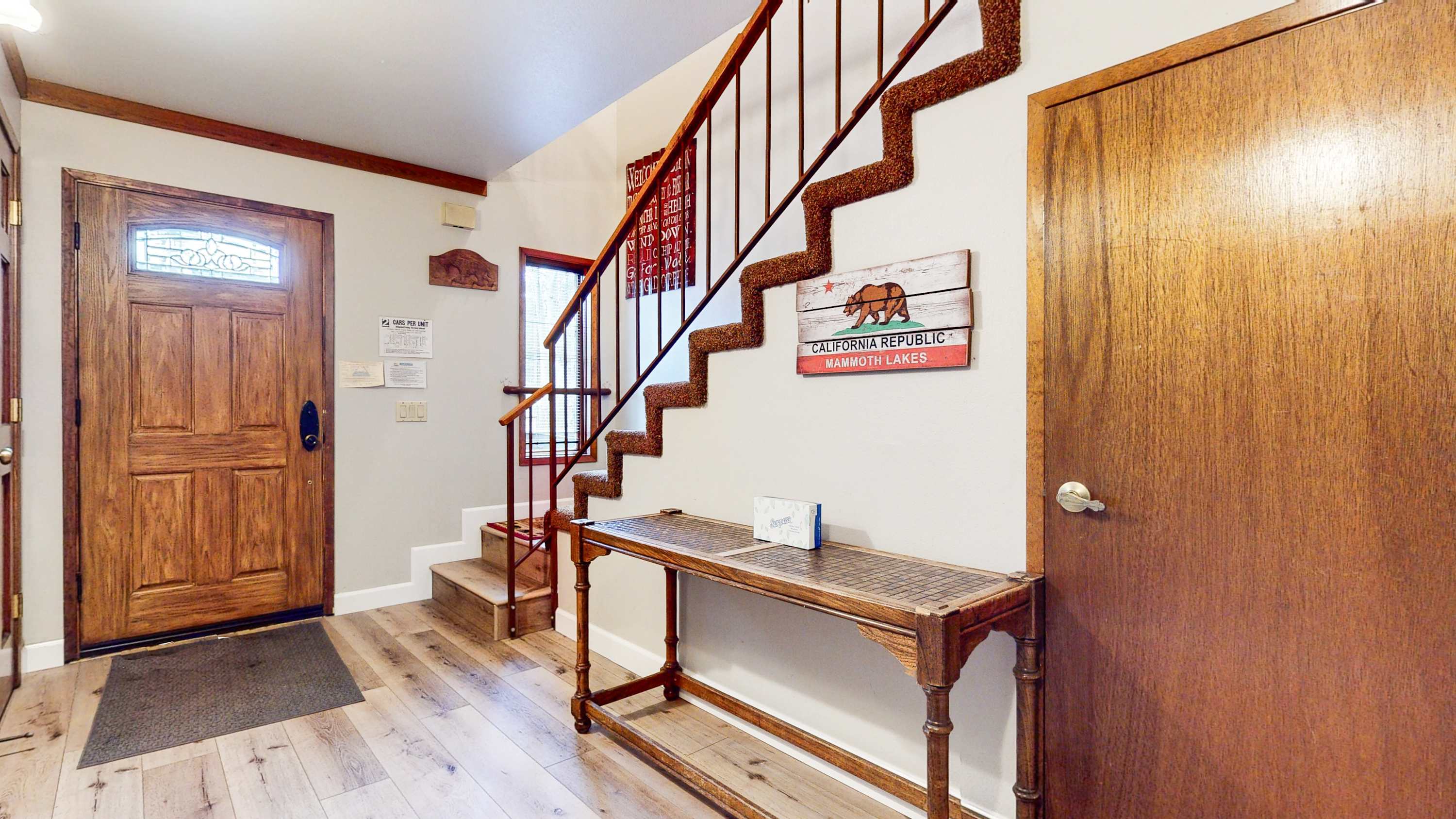 Staircase leading to the second floor