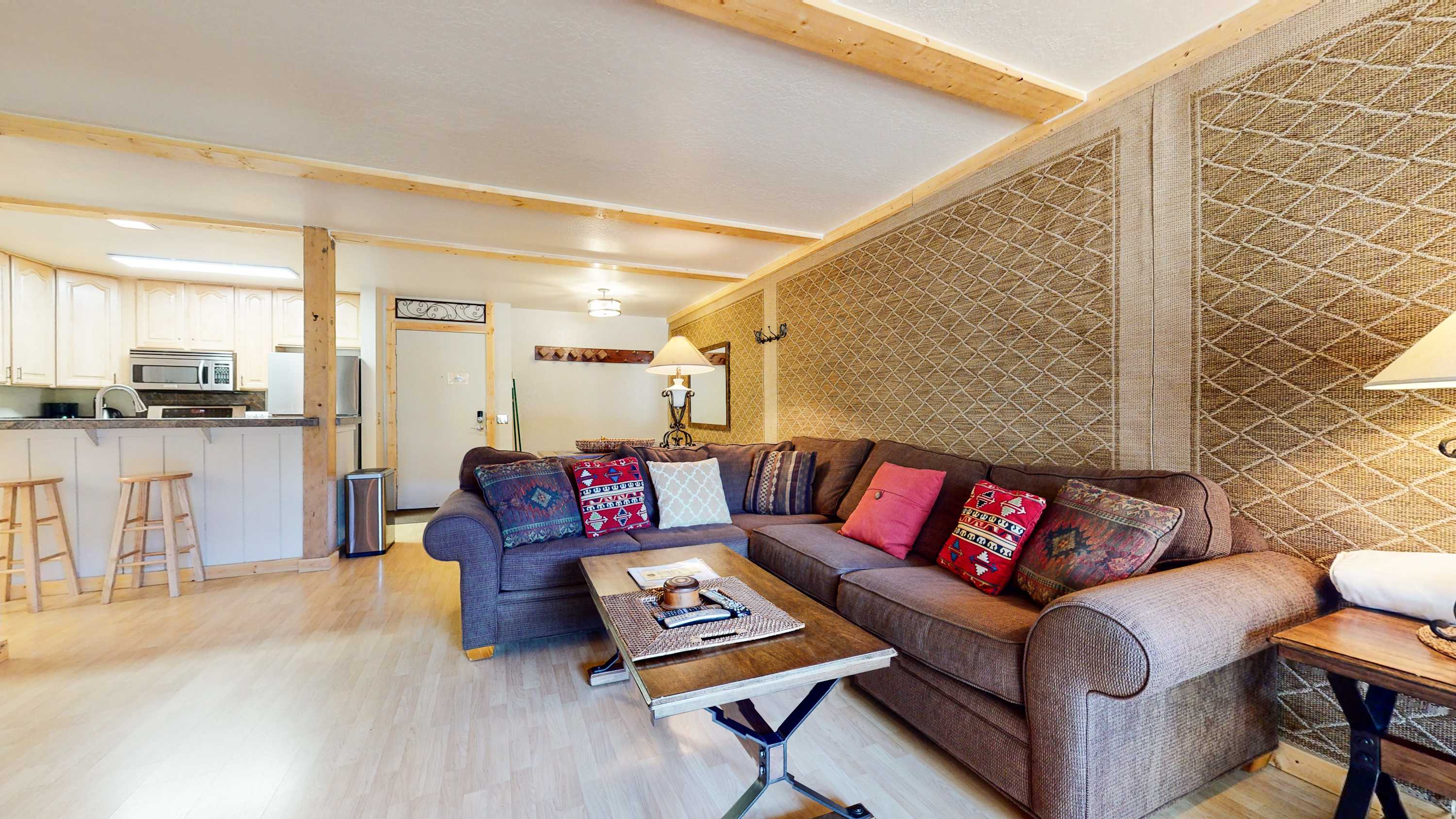 Living Room with Full Size Sofa Bed and smart TV