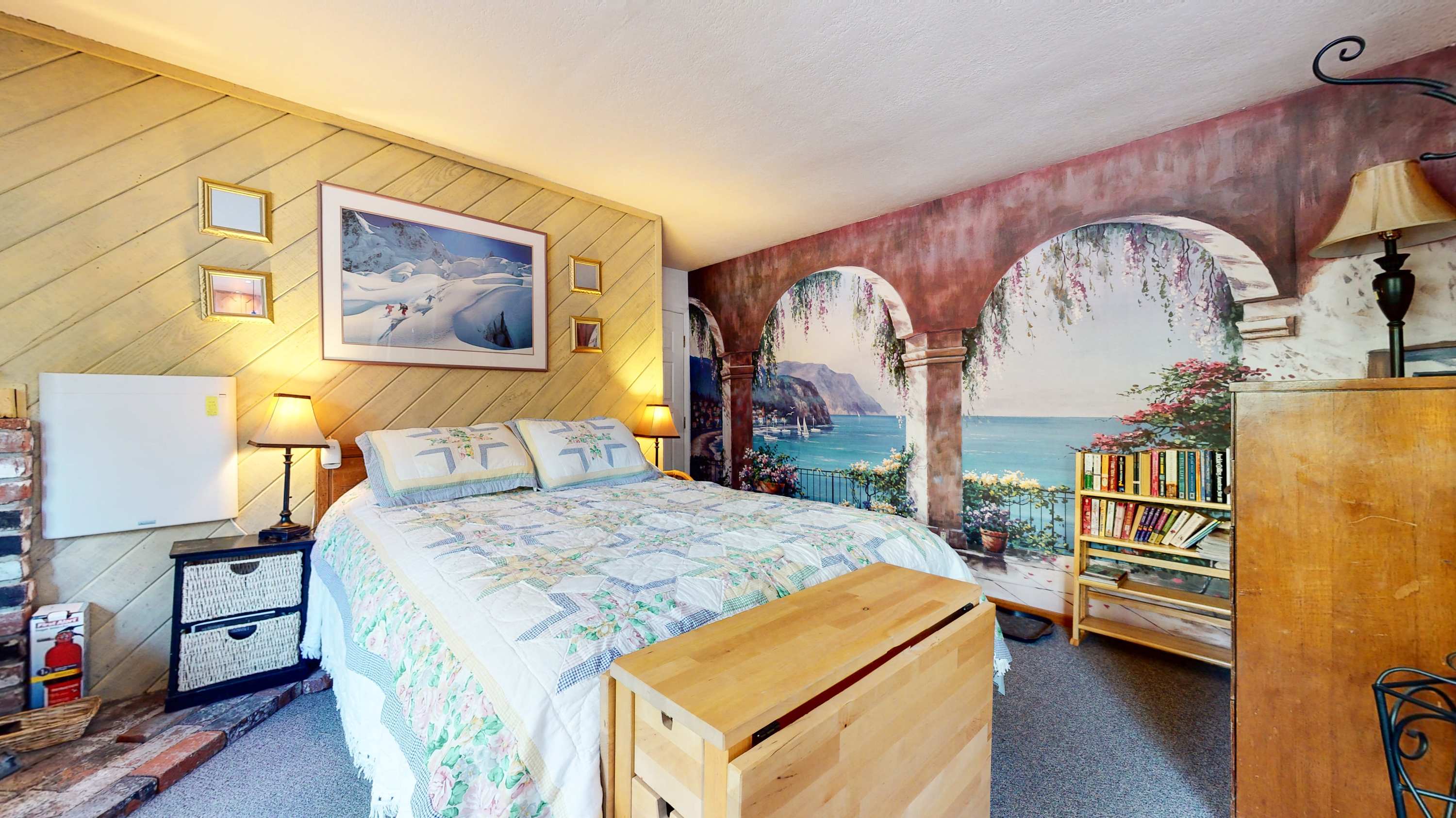 Studio with Queen bed, Sofa, TV, Balcony, and full kitchen