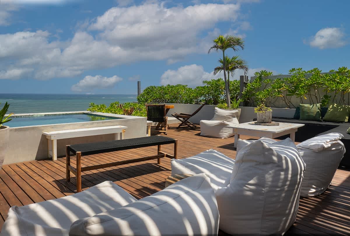 Private rooftop with ocean view