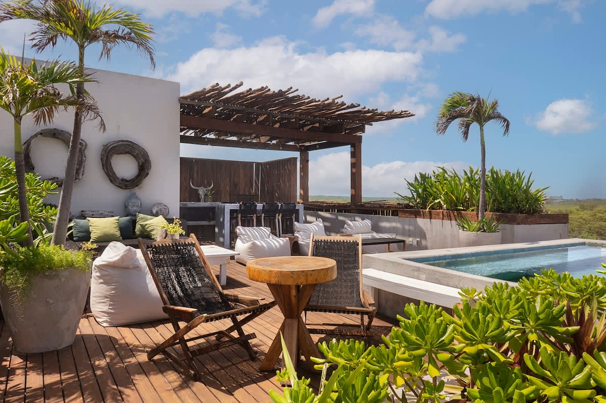 Private rooftop with ocean view