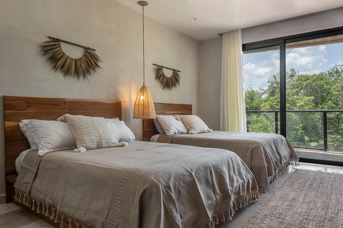 Bedroom 2: Two Queen-size beds