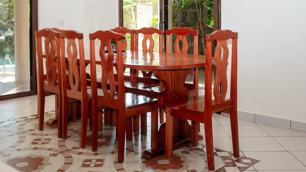 Mexican hacienda–style dining room with warm, authentic charm.