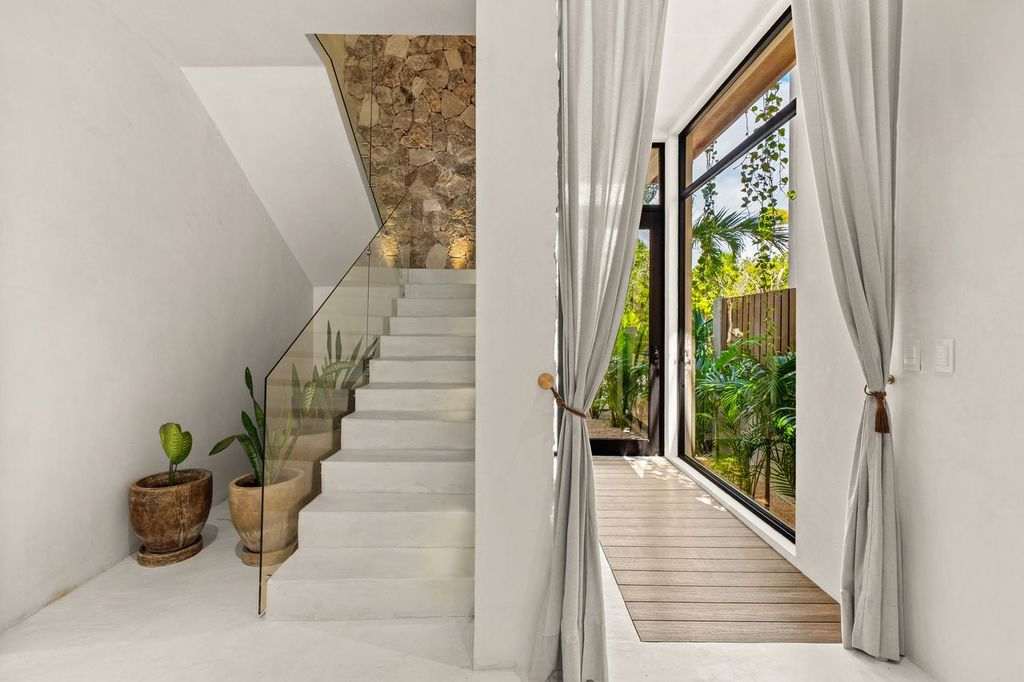 Staircase leading to the second floor.