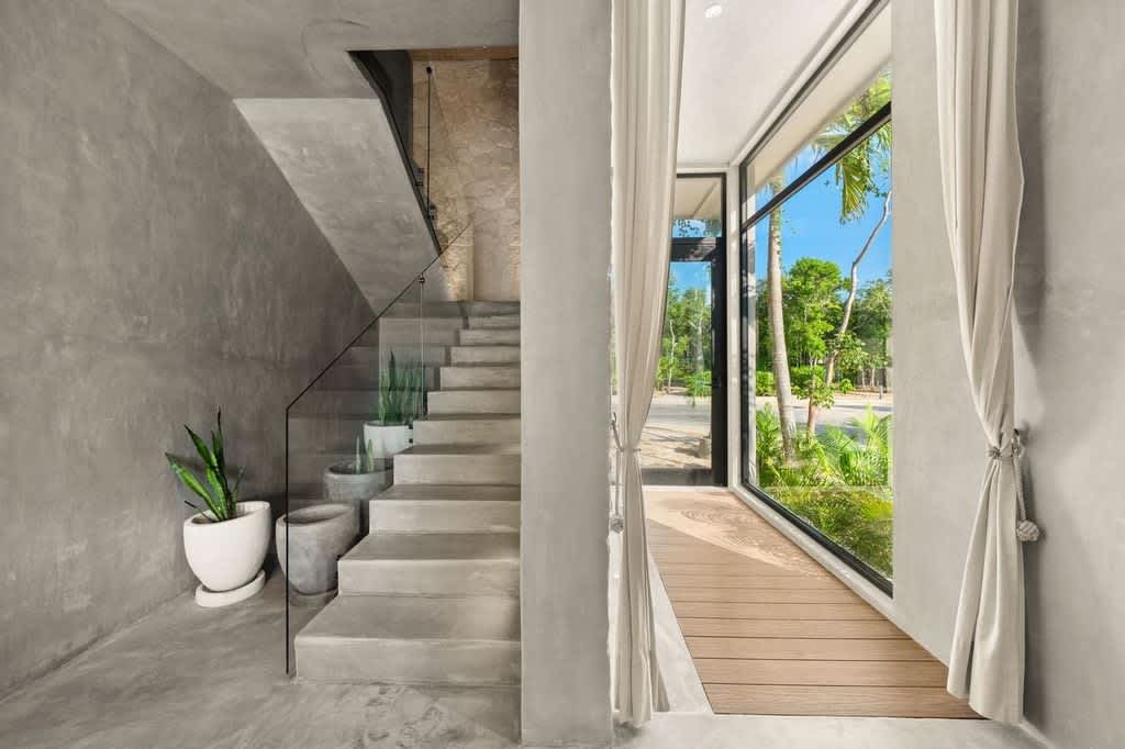 Staircase leading to the second floor.
