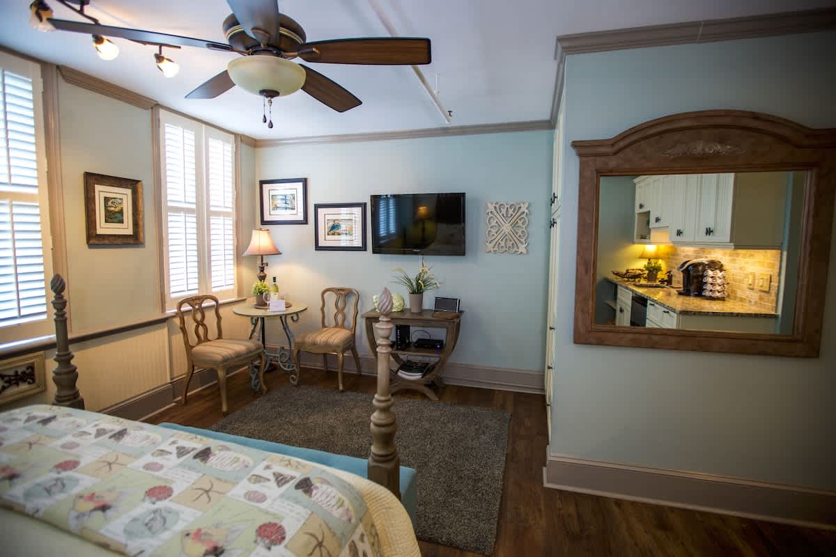 2nd Floor Studio with Corner Table Area and built in Closet to the Right 