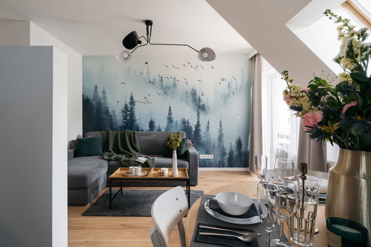 A comfortable 2-bedroom apartment with a view