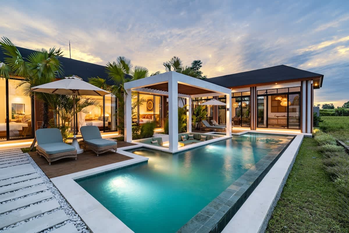 Villa Nirwana Air 3BR w/ Ricefield View & Bathtub — Ubud, Bali — vacation rental