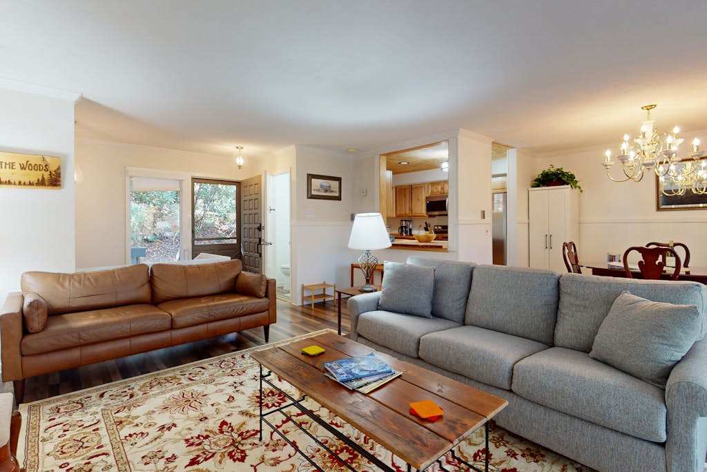 Mountain-view condo with pools, hot tub, sauna, tennis, game room, & balcony