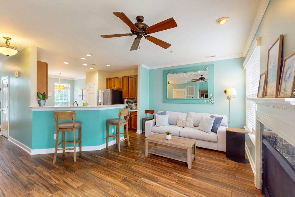 The Villages of Five Points condo with community pools & tennis courts within a short distance of shopping