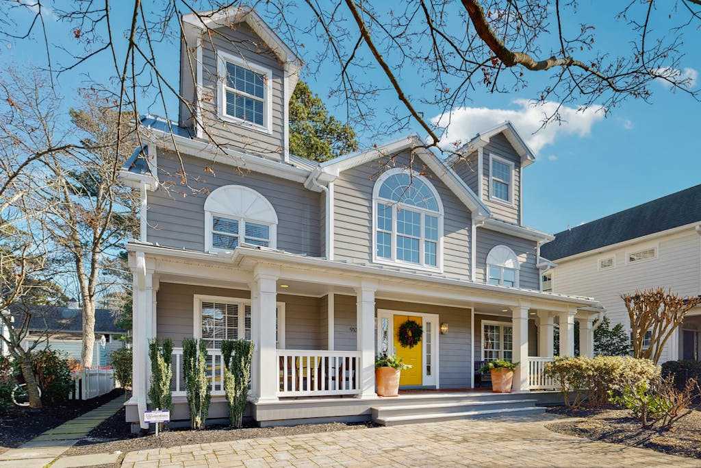 Town of Rehoboth Beach spacious house with patio deck grill partial lake view