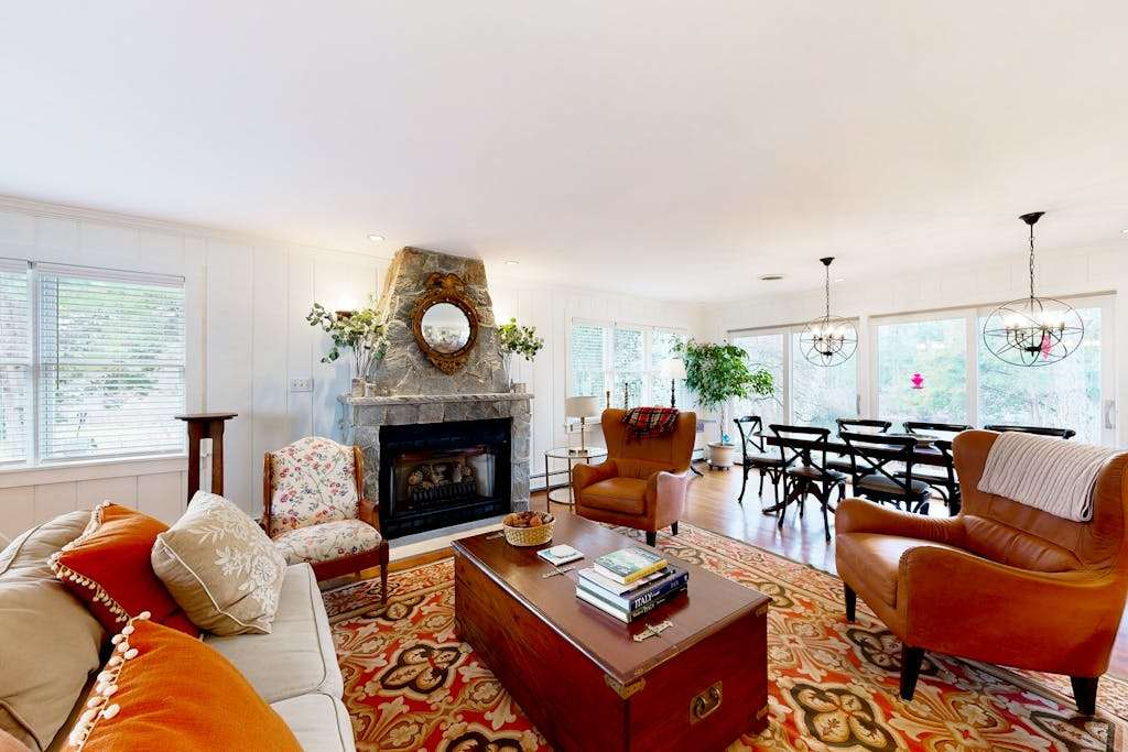 Town of Rehoboth Beach dog friendly home with fireplace & washer & dryer only a short walk everywhere