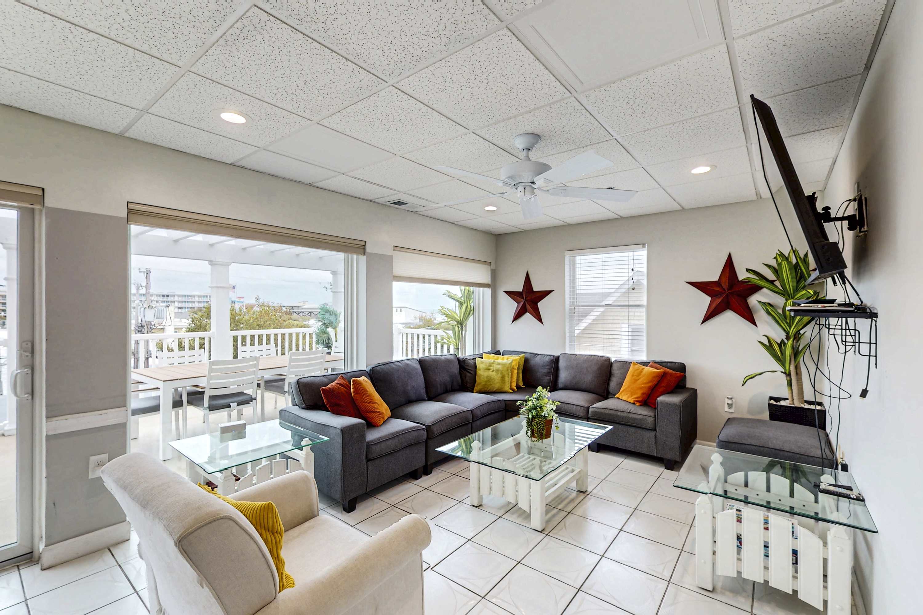 Town of Rehoboth Beach apartment with balcony walk to beach