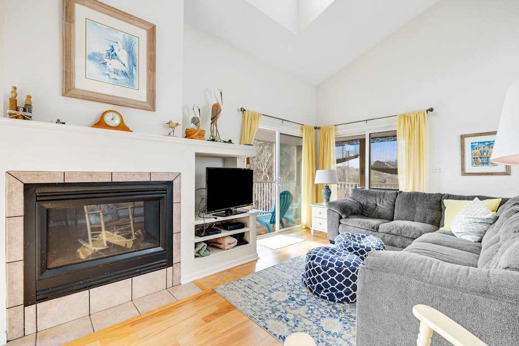Sea Colony Tennis second floor condo with fireplace gym & tennis court