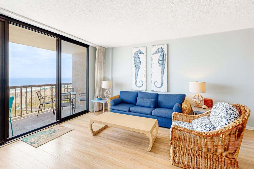 Sea Colony Ocean 6th floor condo with tennis court basketball court & balcony