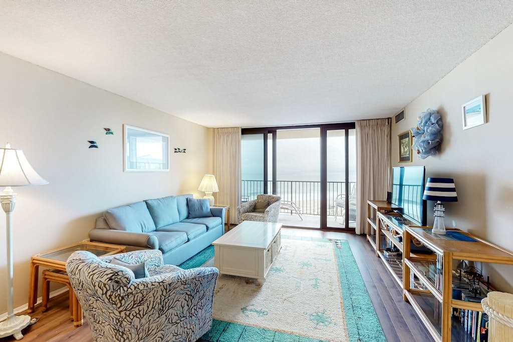 Sea Colony 8th floor condo with shared gym sauna basketball court & an ocean view