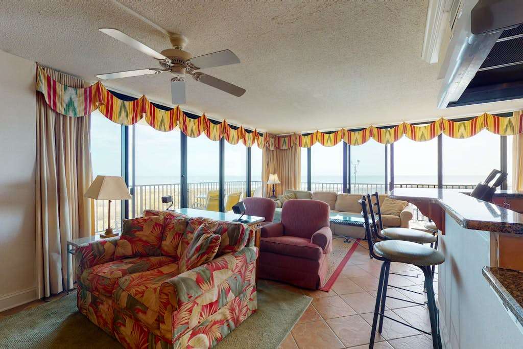 Sea Colony 1st floor condo with pool gym & balcony with an ocean view