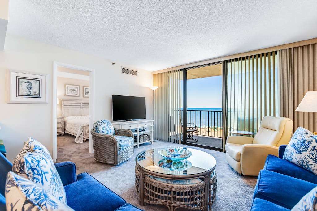 Sea Colony Oceanfront Condo with Balcony Free WiFi Shared Pools Hot Tub Gym