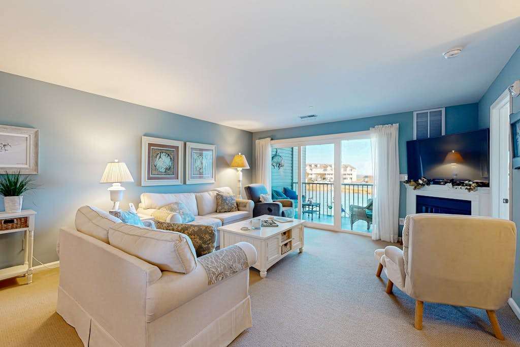 Bethany Bay spacious condo with shared pool water view & golf course