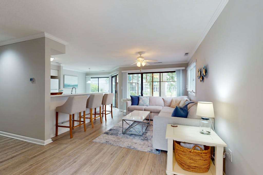 East of Sun condo with water view on site pool & tennis near beach