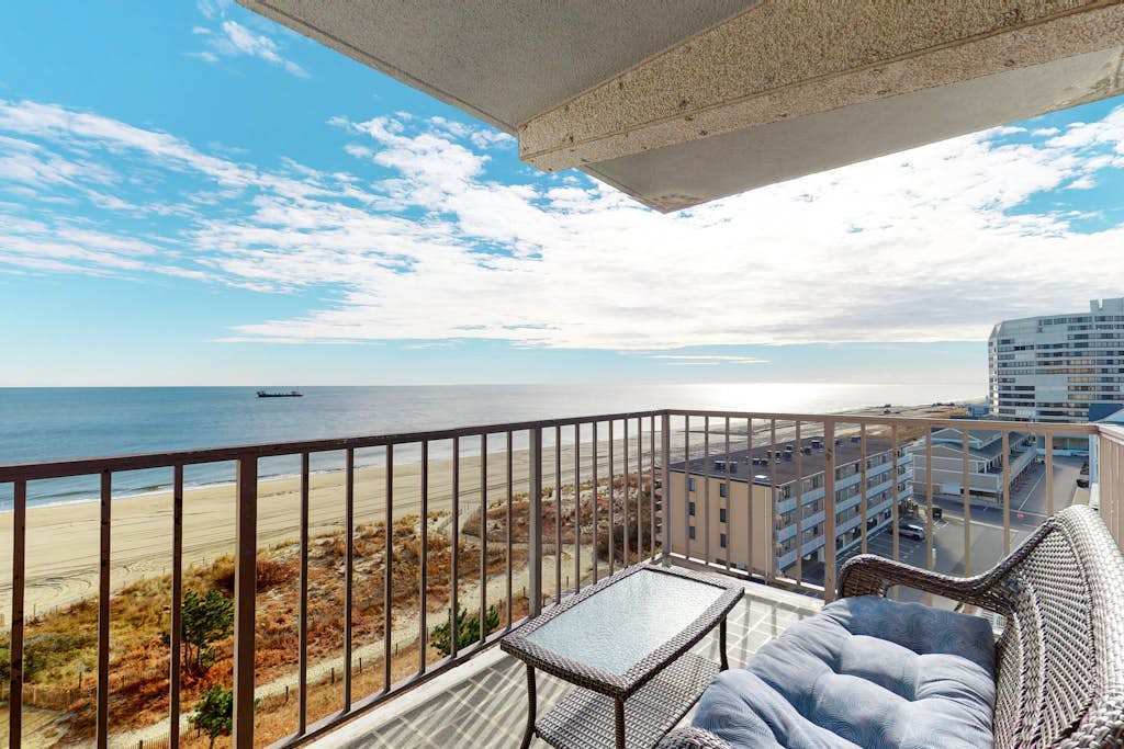 Updated, oceanfront condo with furnished balcony, fast WiFi, central AC & pool