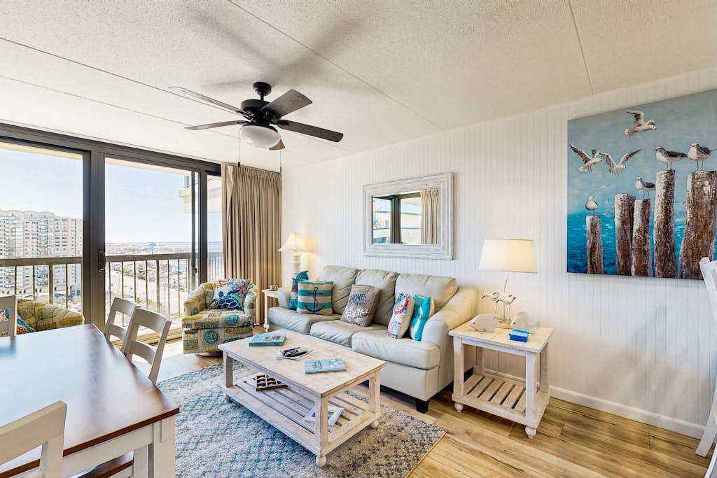 Unique beach condo near the water with balcony, pools, game room & AC