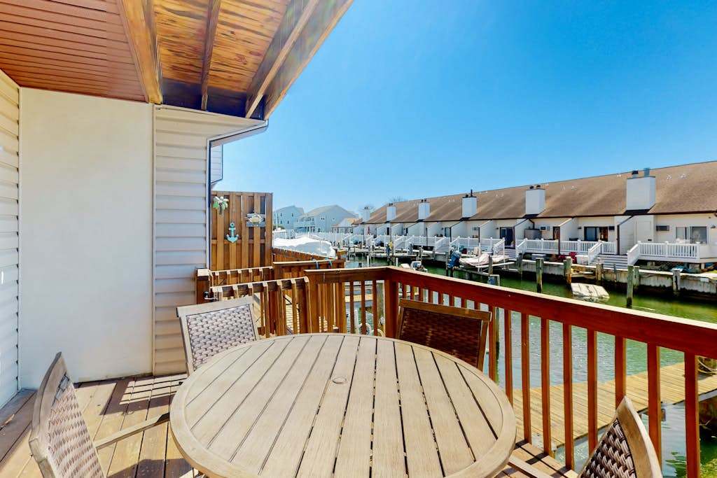 Waterfront townhome with a scenic balcony