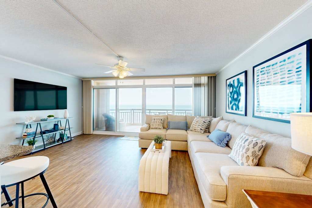 Fountainhead Towers condo with ocean view, washer & dryer, pool, & tennis