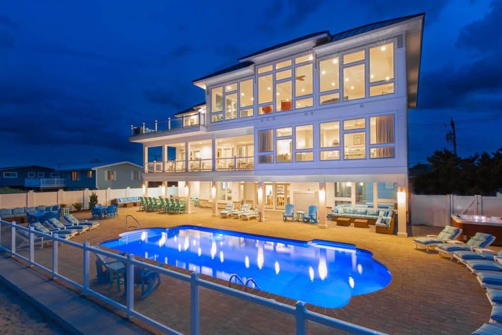 Oceanfront home with regulation pickleball, indoor & outdoor pool, hot tub & gym