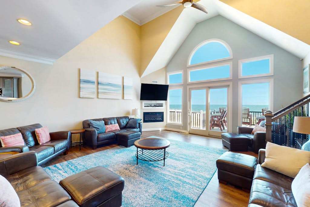 Stunning oceanfront home with private indoor & outdoor pools, game room, theater