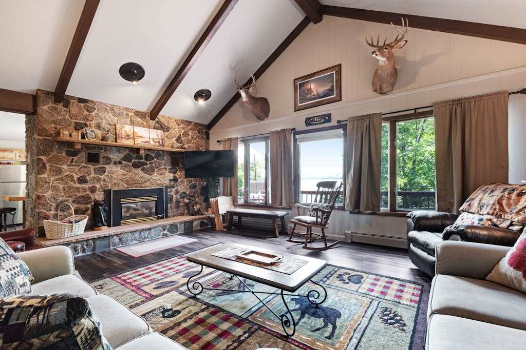 Newly remodeled lake home with panoramic views & private swimming area