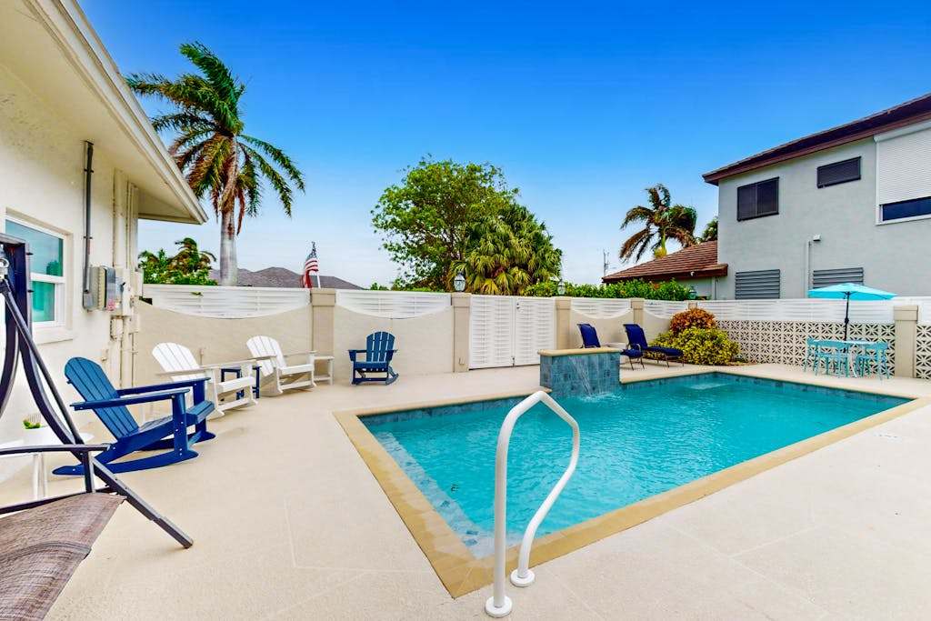 Gorgeous waterfront home with private pool dock & outdoor space