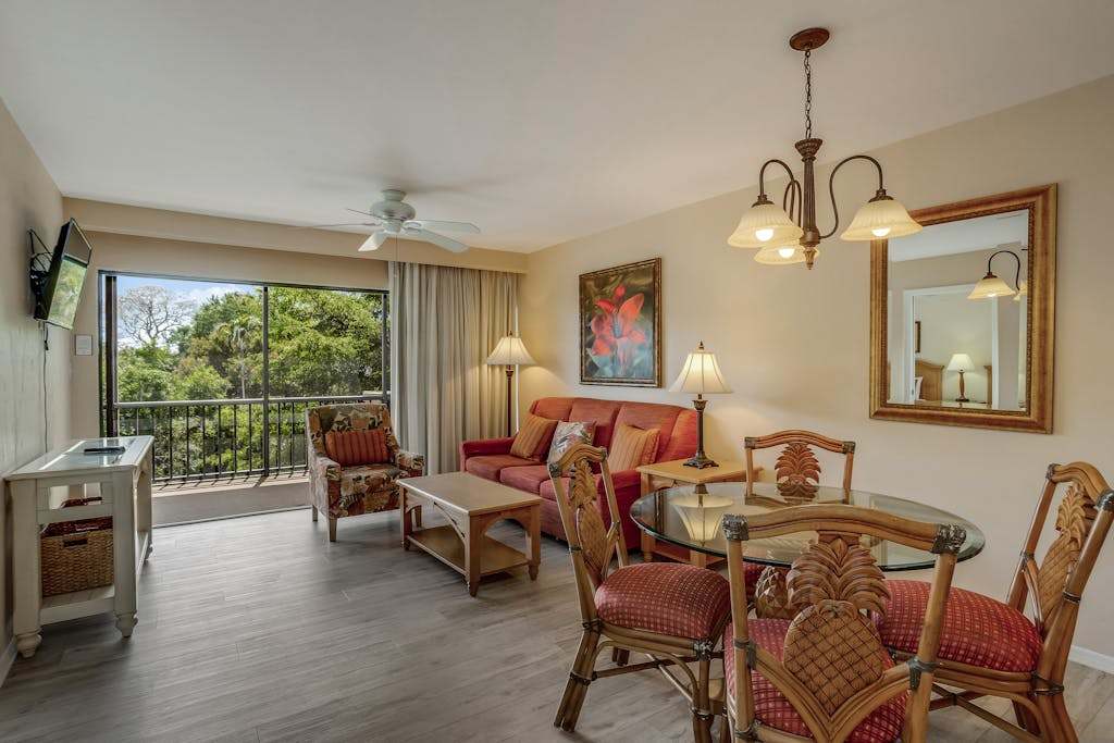Water view condo with WiFi screened balcony pool tennis & on site dining