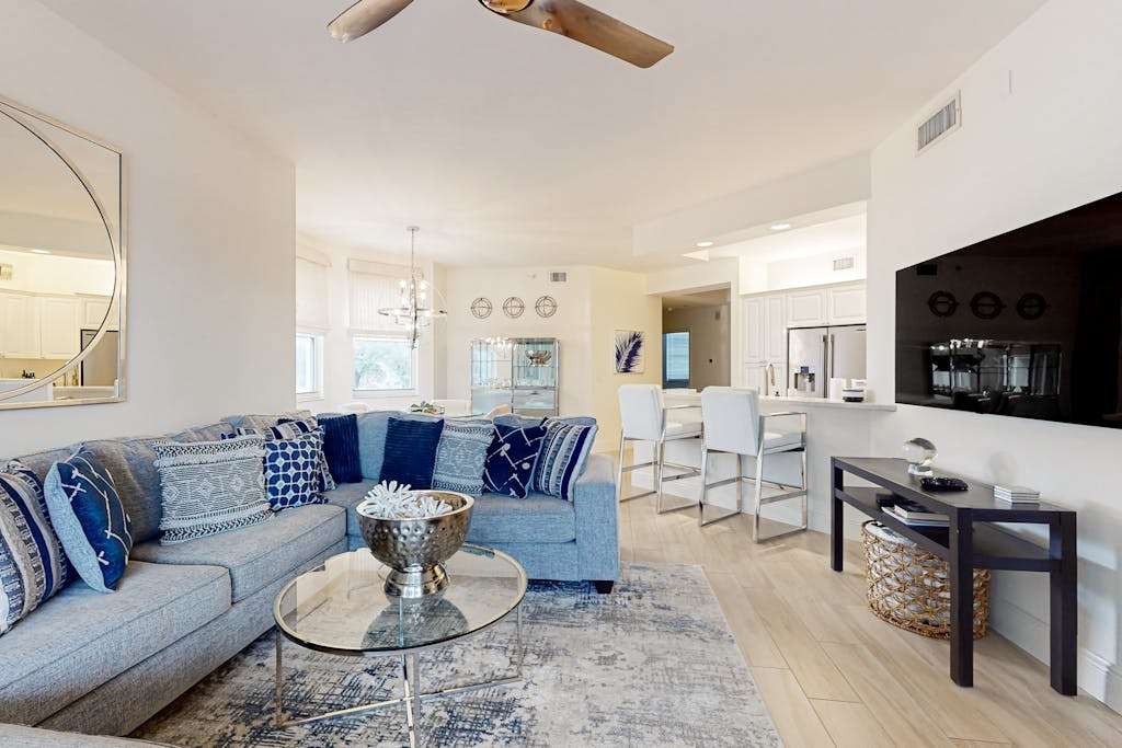 Luxurious condo with on site pool private extended balcony & washer & dryer