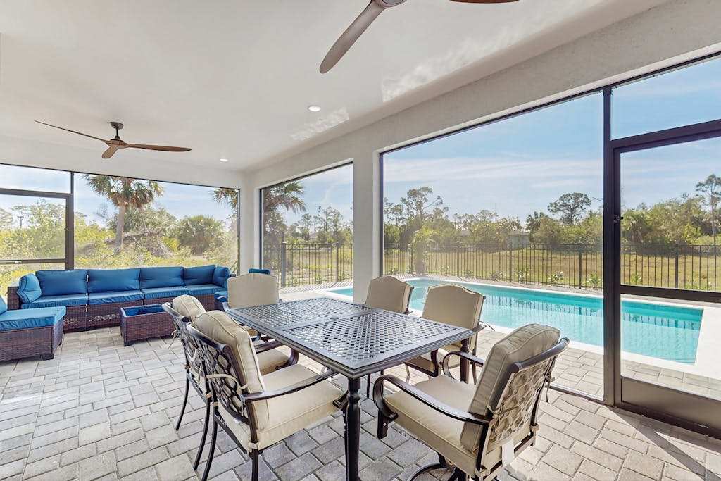 Well appointed new home with private pool large yard washer & dryer & dog friendly