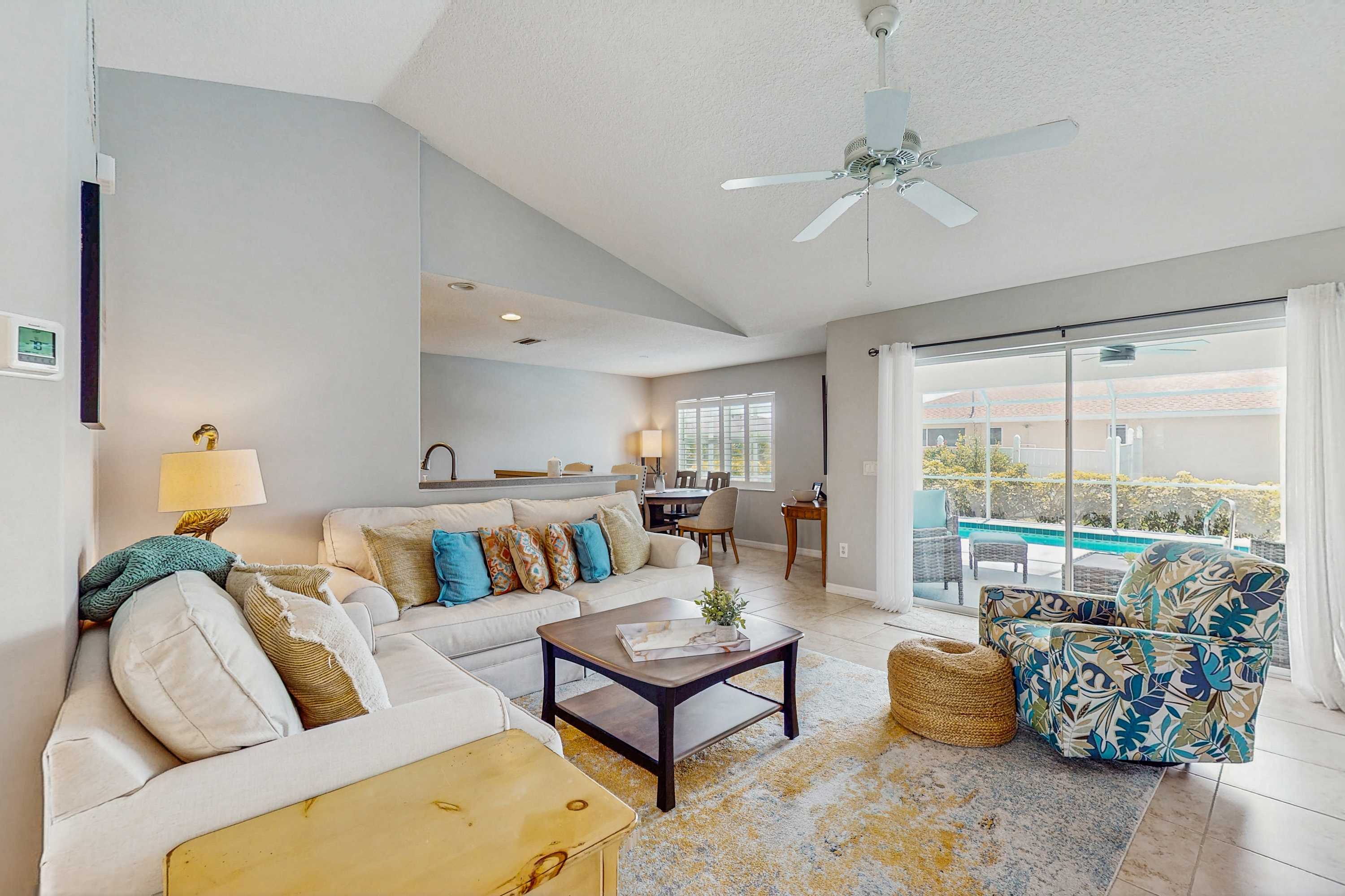 Spacious home with private saltwater heated pool gas grill close to the beach