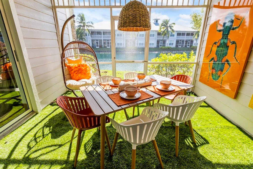 Stunning waterview condo with shared pool hot tub & private outdoor dining area