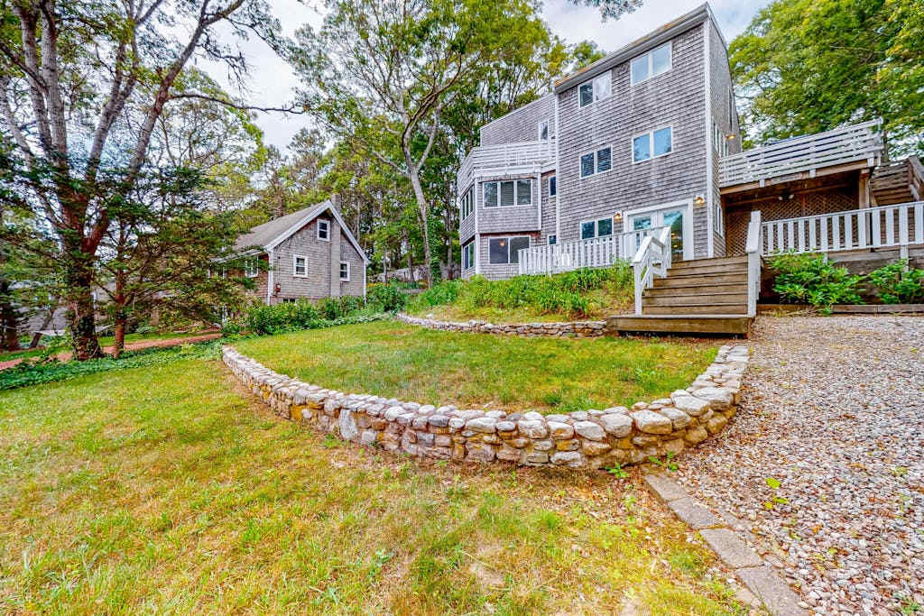 Large, air conditioned home with 3 decks & yard, less than a mile to Craigville Beach