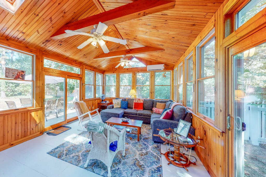 Coastal home with central AC & fenced yard - five-minute walk to Earle Road Beach