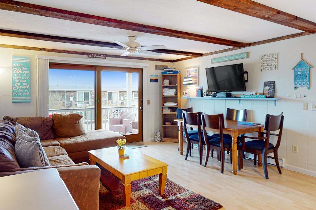 Cape Cod condo with covered deck & access to private beach
